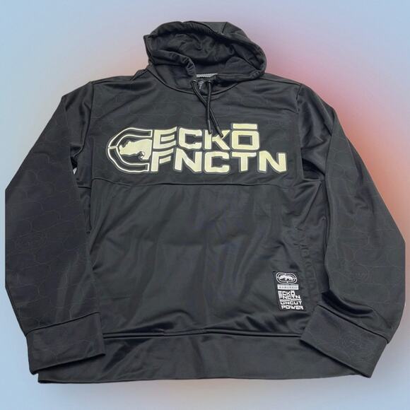 ECKO FNCTN Men’s Small Black Performance Hoodie Sweatshirt - Picture 1 of 4